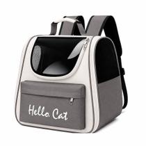 Mochila Pet Oxford para Cães e Gatos com Tela Respirável e Bolso Frontal