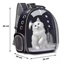 Mochila Pet Transparente Transporte Gato Cão Bolsa Espacial