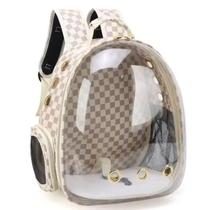 Mochila Pet Viagem Passeio Visor Acrílico Panorâmica Premium Cachorro Gato Cães Design Luxo Avião