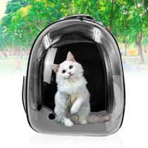 Mochila Pet Visão Panorâmica Gato Cachorro Cão Passeios Astronauta Azul - ShopMix