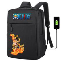 Mochila Pirata Estilo Aventureiro Com Cabo USB Para Notebook Pensada Para Apaixonados Por Mangá
