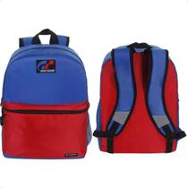 Mochila Playstation Gran Turismo Compartimento Para Notebook Vermelho e Azul