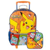 Mochila Pokémon Infantil Com Lancheira Térmica Escolar Kit