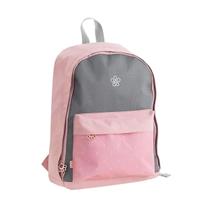 Mochila Poliéster - 2 compart - Best friend - Rosa & cinza