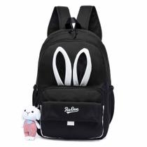 Mochila Polo One Feminina Bolsa Casual Preto Coelho escolar