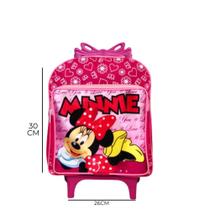 Mochila Pré Escolar Com Rodinha Infantil Para Menina com Bolso Frontal Bolsa Feminina Escolar