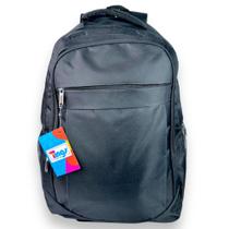 Mochila Preta Adulto Basic Unissex Costas Grande Excecutiva