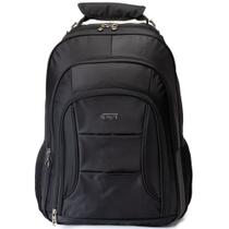 Mochila Preta Alça Cabo de Aço Impermeável Porta Notebook