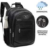 Mochila Preta Notebook Impermeável Masculina Feminina Resistente Cor Preto - MEVISTO