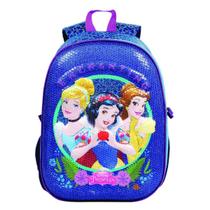 Mochila Princesas Disney 3D Paete Azul 52131