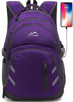 Mochila ProeTrade, bolsa de livros para laptop universitário, viagem, roxa Mochila ProeTrade, bolsa de livros para laptop universitário, viagem, roxa