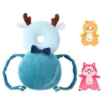 Mochila protetora de cabeça de bebê Loisdaro Adjustable Blue Deer