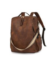 Mochila Purse myfriday de couro PU para mulheres de viagem marrom Mochila Purse myfriday de couro PU para mulheres de viagem marrom