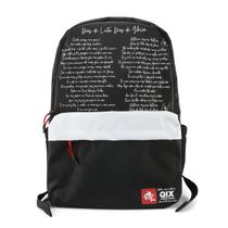 Mochila QIX Chorão Dias de Luta, Dias de Glória Preto Branco Escolar Básica Resistente Uso Diário
