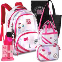 Mochila RB Rebecca Bonbon Kit Lancheira Estojo Escolar Meninas Lançamento Exclusivo