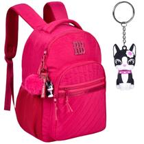 Mochila Rebecca Bonbon Bolsa Escolar Costa Chaveiro Buldogue