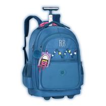 Mochila Rebecca Bonbon De Rodas Escolar Viagem Passeio Girls Cor:Azul