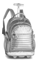 Mochila Rebecca Bonbon Feminina Metalizada Rodinhas Rb9272