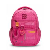 Mochila Rebecca Bonbon Original com Acessórios em Pelúcia cor:rosa