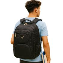 Mochila Reforçada Alça de Aço Notebook Faculdade Espaçosa Impermeável Trabalho Bolsa Resistente Escolar Mala Juvenil