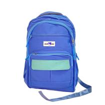 Mochila reforçada escolar bolso frontal faixa colorida alça reforçada escolar básico