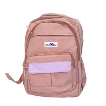 Mochila reforçada escolar bolso frontal faixa colorida alça reforçada escolar