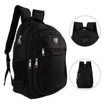 Mochila Reforçada Preta Executiva Bolsa Grande P/Notebook
