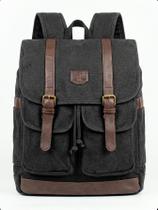 Mochila Reforçada Vintage Lona Trabalho Faculdade Escola - Mochila Reforçada Vintage Lona Trabalho Faculdade Escola -