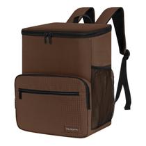 Mochila refrigeradora MIRASON isolada à prova de vazamentos 30x17x37 cm marrom