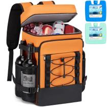 Mochila refrigeradora MIYCOO 28L isolada 40 latas à prova d'água laranja Mochila refrigeradora MIYCOO 28L isolada 40 latas à prova d'água laranja