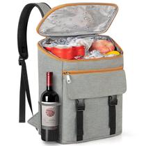 Mochila refrigeradora OCKLILY 50 latas 30L cinza à prova de vazamentos