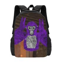 Mochila Rekar Gorilla Tag Game Casual Travel Laptop Roxa