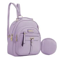 Mochila Resistente Feminina Bolsa Transversal Trabalho Basica Escolar Compacta Colorida Estilosa Porta Moeda Estojo Luxo