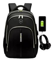 Mochila Resistente, Notebook 15.6 Saida Fone E Usb 1805