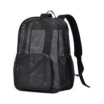 Mochila respirável malha portátil para mulheres, Casual Outdoor Travel Storage Bag, oco