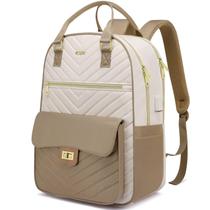 Mochila RJEU Girls Travel Laptop 15,6/17,3 polegadas cáqui bege