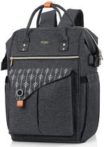 Mochila RJEU para mulheres, antifurto, laptop de viagem, 15,6", preta