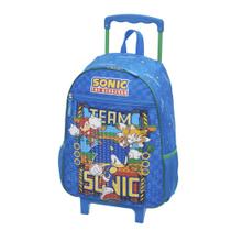 Mochila Roda Escolar Sonic Original Pacific