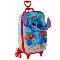 Mochila Roda Tripla 3D Stitch Praia Maxtoy DIPLOMATA Azul Mochila Roda Tripla 3D Stitch Praia Maxtoy DIPLOMATA Azul