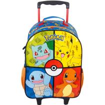 Mochila Rodas 16" Pokemon Escolar Pikachu Infantil Anime