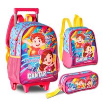 Mochila Rodas Clara E Jp Brincar E Cantar Lancheira E Estojo