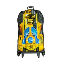 Mochila Rodas Hot Wheels 3D Dune Dourado Motor Realista