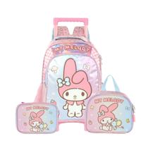 Mochila Rodas Lancheira Estojo Box My Melody Hello Kitty Mochila Rodas Lancheira Estojo Box My Melody Hello Kitty