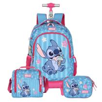 Mochila Rodas Lancheira Térmica Estojo Box Stitch Meninas