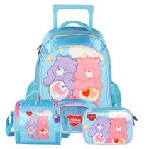 Mochila Rodas Lancheira Térmica Estojo Ursinhos Carinhosos Mochila Rodas Lancheira Térmica Estojo Ursinhos Carinhosos