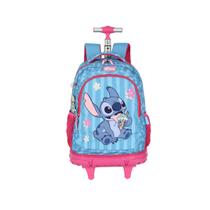 Mochila Rodas Stitch E Angel Disney Escolar Viagem Meninas