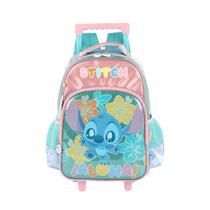 Mochila Rodas Stitch Infantil Meninas Disney Kids Escolar