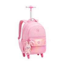 Mochila Rodinha 360 Juvenil Escolar Meninas Infantil Espaçosa