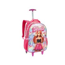 Mochila Rodinha Boneca Rosa Meninas Brilho Escolar Fast Bag