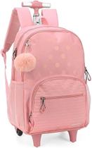 Mochila Rodinha de Bolinhas com Pompom Up4You